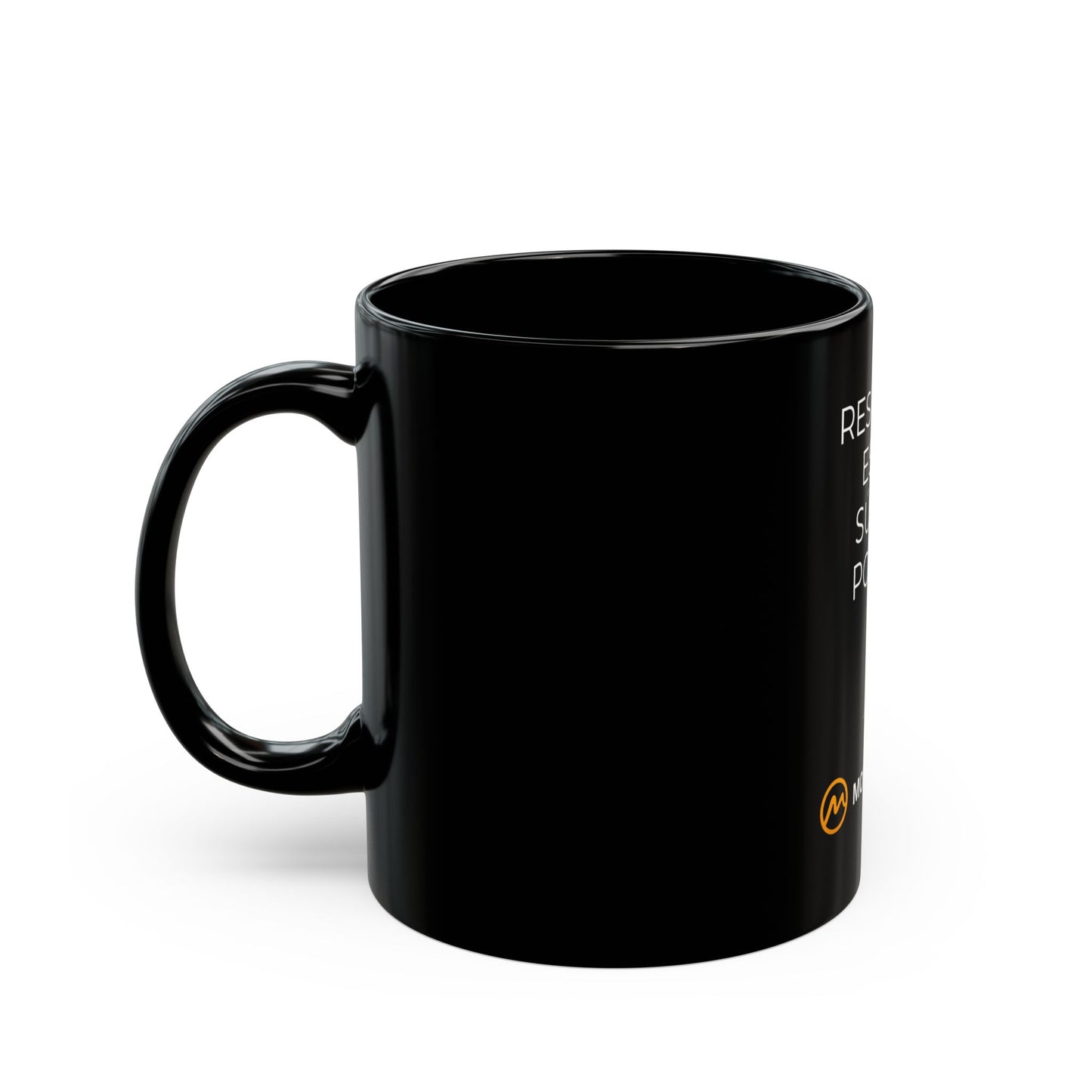 Inspirational Spanish Mug — "Respirar es mi súper poder" Black Coffee Cup